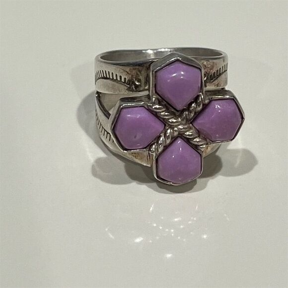 Jay King Vintage Sterling Silver Phosphorite Gemstone Cocktail Ring Size 7 - Picture 11 of 11